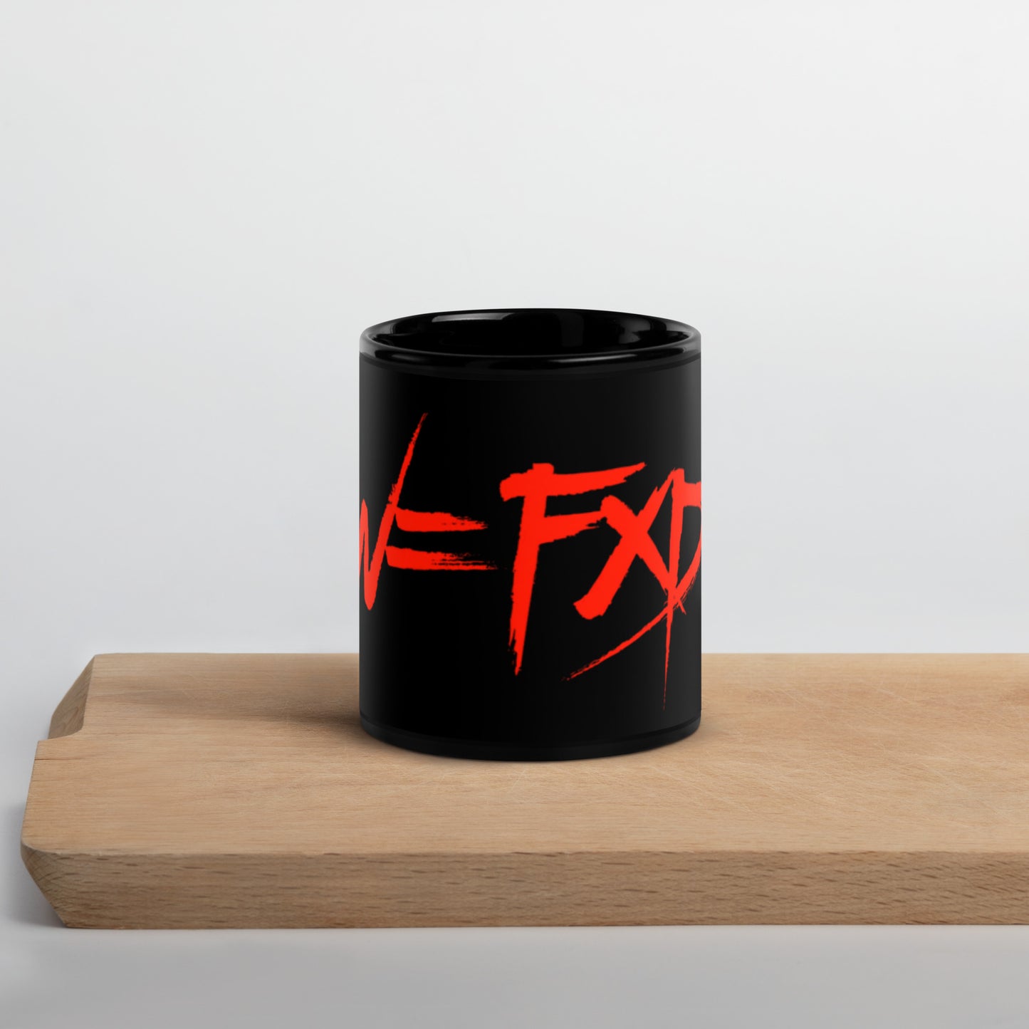 W=FXD Black Glossy Mug