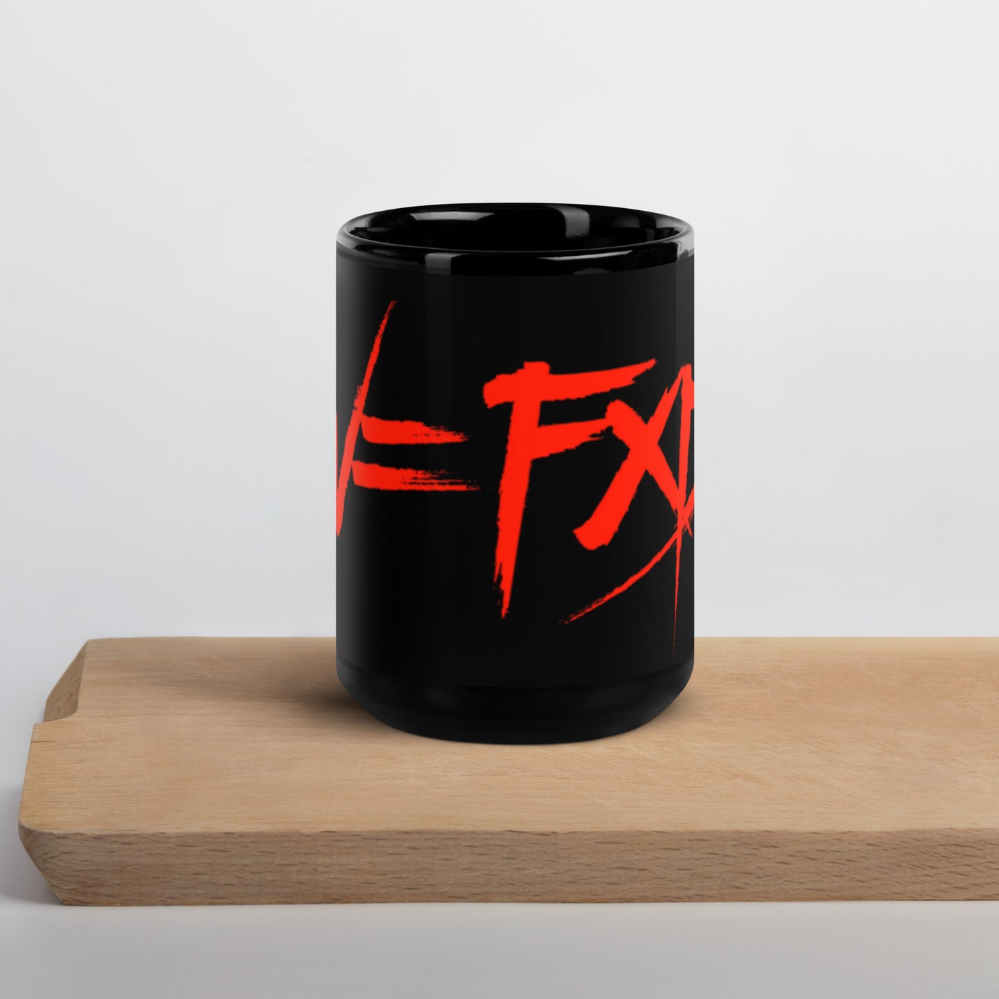 W=FXD Black Glossy Mug