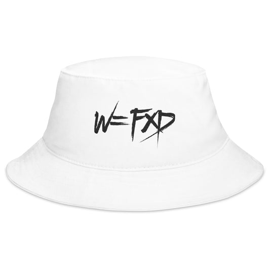 W=FXD White Bucket Hat