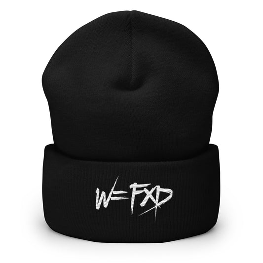 W=FXD Black Cuffed Beanie