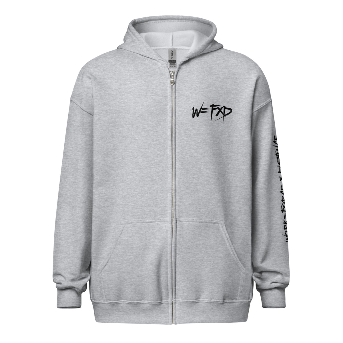 W=FXD Unisex Heavy Blend Zip Hoodie – WORK=FORCE X DISTANCE LLC
