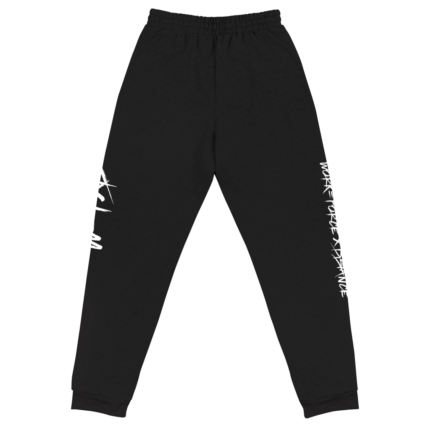 W=FXD White Unisex Black Joggers