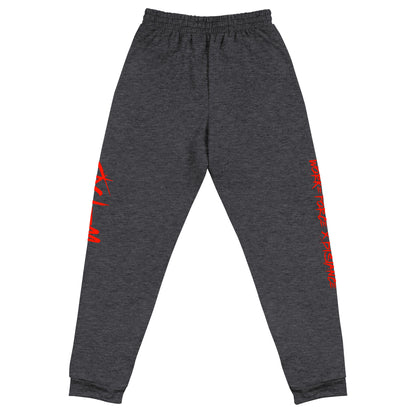 W=FXD Red Purple Unisex Black Joggers