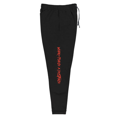 W=FXD Red Purple Unisex Black Joggers